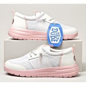 New! Size: 5 Jr | Hey Dude Sirocco Play y Paster Ombre | White/Pink | 43708-102